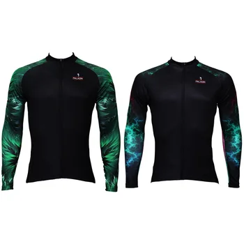 

New Green Aurora pattern Mens Cycling Jersey Bike / Bicycle Shirts Polyester Breathable Ciclismo Ropa Size S-6XL Free shipping
