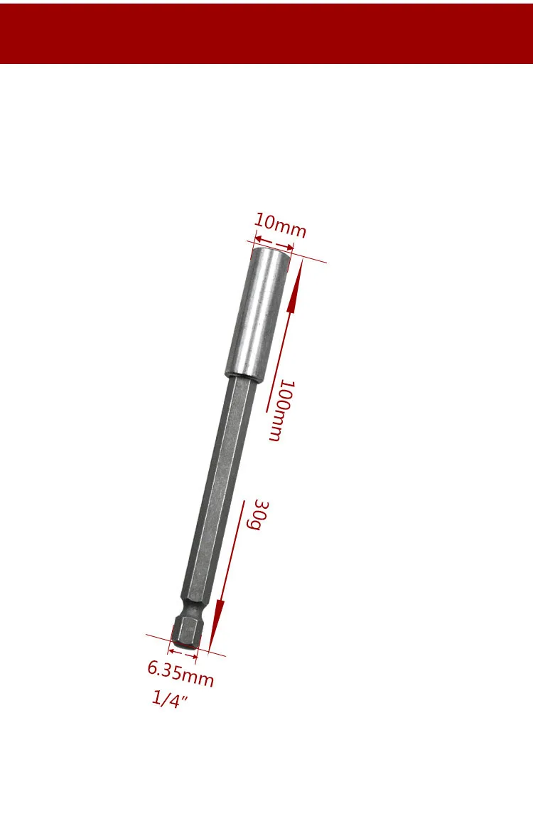 1/4 дюймов шестигранный наконечник держатель отвертки удлинитель отвертки удлиняющий хвостовик отвертка держатель сверла - Цвет: 100mm