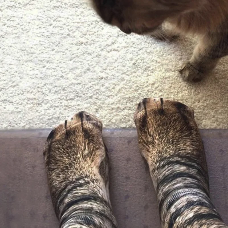 

3d printed animal foot hoof socks adult claw digital simulation socks Unisex Adult Animal Realistic not deformed