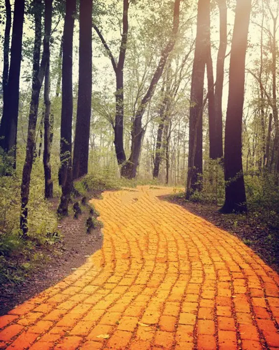 pix Yellow Brick Road Background children emerald city yellow brick road halloween fairy tale background high quality computer print party backdrop