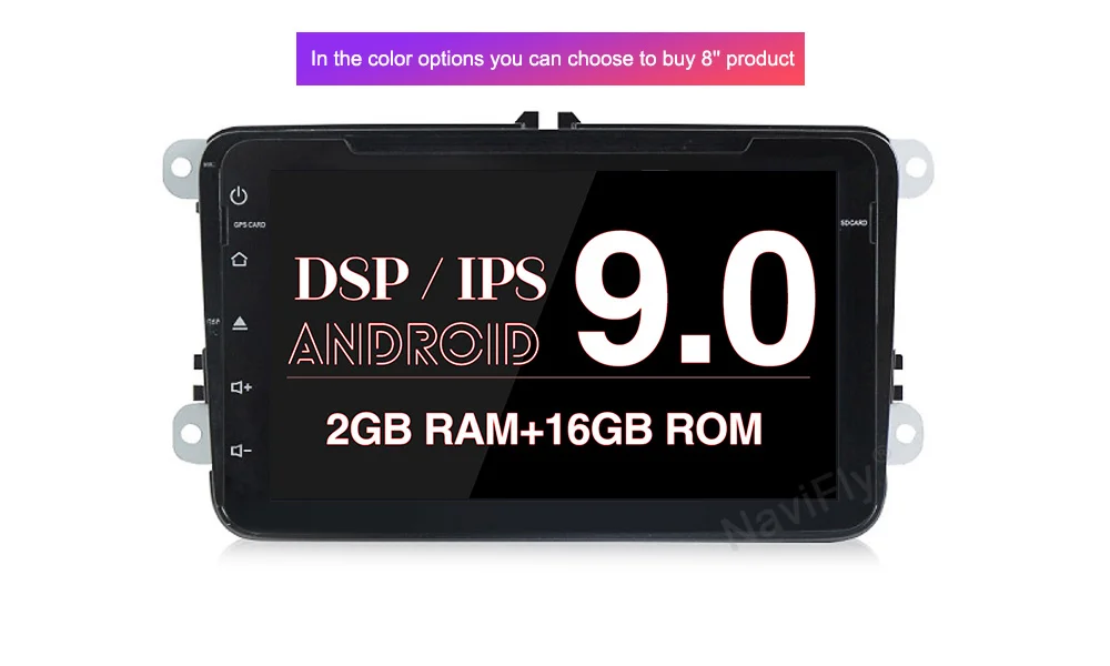 Flash Deal NaviFly Android9.0 IPS Screen DSP Audio car dvd player forVW polo golf passat tiguan skoda yeti superb rapid for skoda gps navi 5