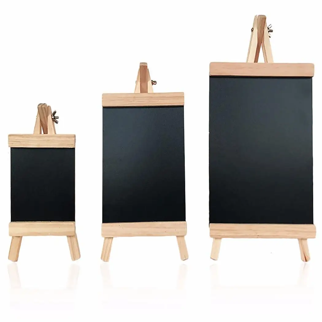 

Adjustable Wooden Blackboard Desktop Message Bulletin Durable Drawing Board