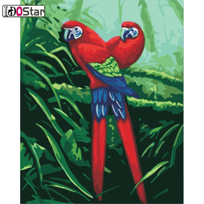 Неразлучные наборы для птиц, картина по номерам, сделай сам, картина маслом, акриловая краска по номерам на холсте для домашнего декора; Животные