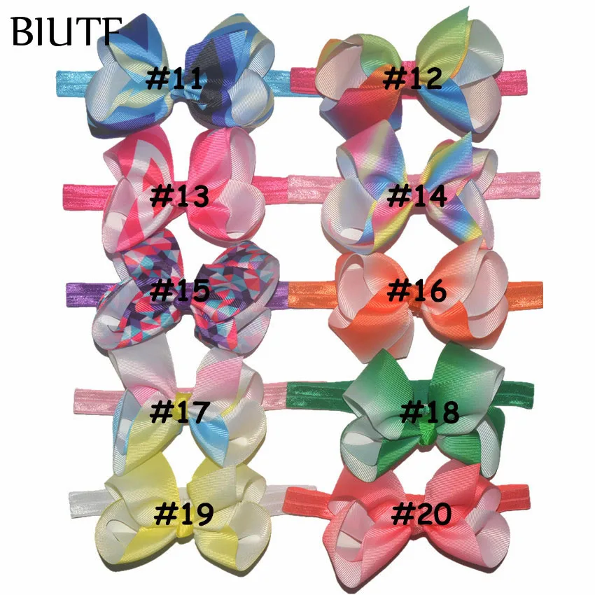 Повязка на голову детская с бантом 50 шт./лот 35 цветов|ribbon headband|top knotheadwear accessories |