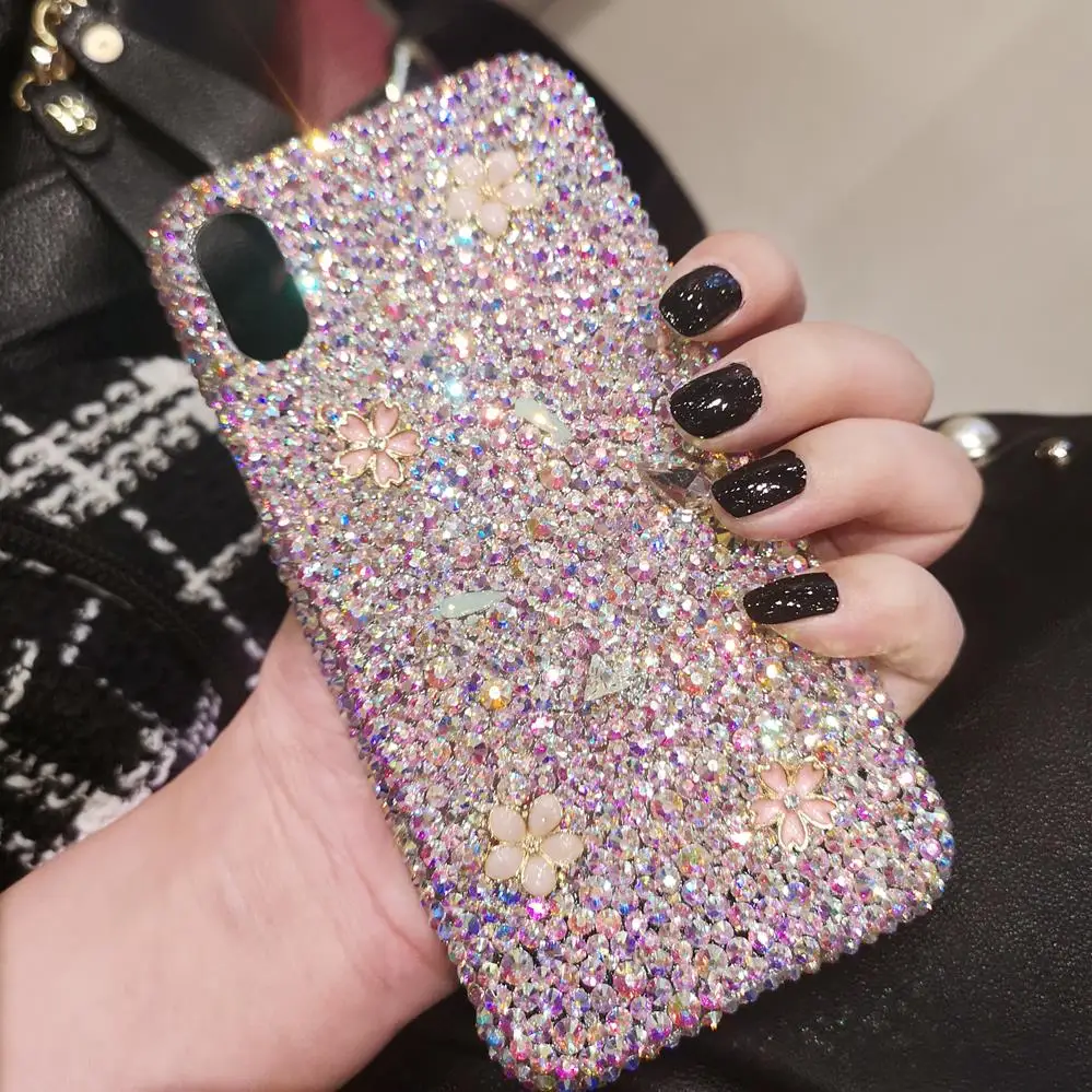 Роскошный чехол для iPhone XS Max XR X блестящий с чешскими стразами iphone 8plus 6 6S 6SP 7 7P 8