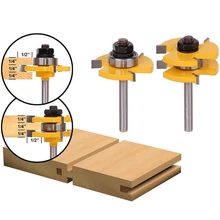 1 комплект 1/" хвостовик 2 бит язык барабанный фрезерный станок набор деревообрабатывающий Фрезерный резак нож Tenon режущие инструменты