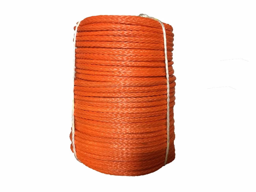 Free shipping 14mm x 200m synthetic winch rope cable line UHMWPE rope