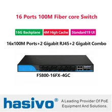 Волоконно-оптический 16 портов SFP Fiber с 2 rj45 гигабитными 2 гигабитными портами комбинированный оптоволоконный коммутатор ethernet для ip-камеры