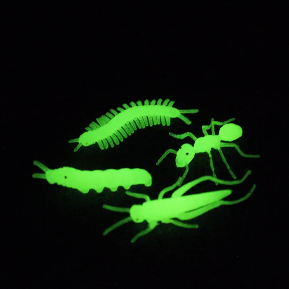 Wiben 12 шт./лот Хэллоуин Ужасы светящиеся насекомые, животные творческие модели забавные хитрые игрушки Светящиеся насекомые, животные игрушки