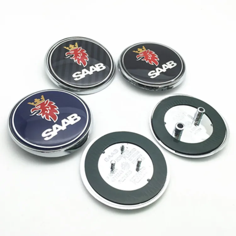 

68mm Saab Car Front Head Hood Bonnet or Rear Tail Bumper Trunk Boot Mark badge emblem logo stickers Car Styling Auto Accessories