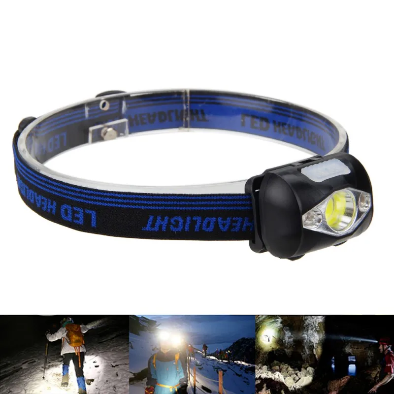 

Mini LED Light 300 LM Headlight 4 Modes Rechargeable LED Headlamp COB+ 2 RED LED Head Lamp Portable Torch Flashlight