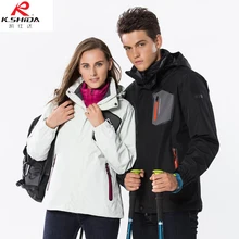 Для мужчин Для женщин зимние Водонепроницаемый Рыбалка Термальность Теплые; больших размеров Размеры треккинг Пеший Туризм Кемпинг Лыжный Спорт Восхождение 3 в 1 Куртка для открытого воздуха Спортивные