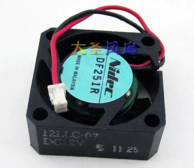 Оригинальный Nidec DF251R 25*25*10 мм 12LLC 07 DC12V 05LC 03 DC5V Micro drive охлаждающий вентилятор|cooling