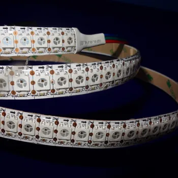 

addressable 2m 144LEDs/m DC5V WS2812B led pixel strip,waterproof in silicon coating;IP65,with 144pixels/M;WHITE PCB