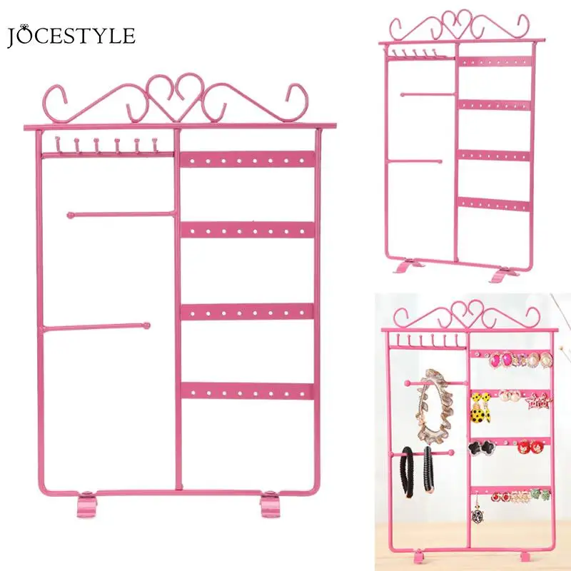 Jewelry Display Storage Hanging Holder Earring Necklace Studs Holder Jewelry Display Rack Metal Stand Jewelry Organizer Holder