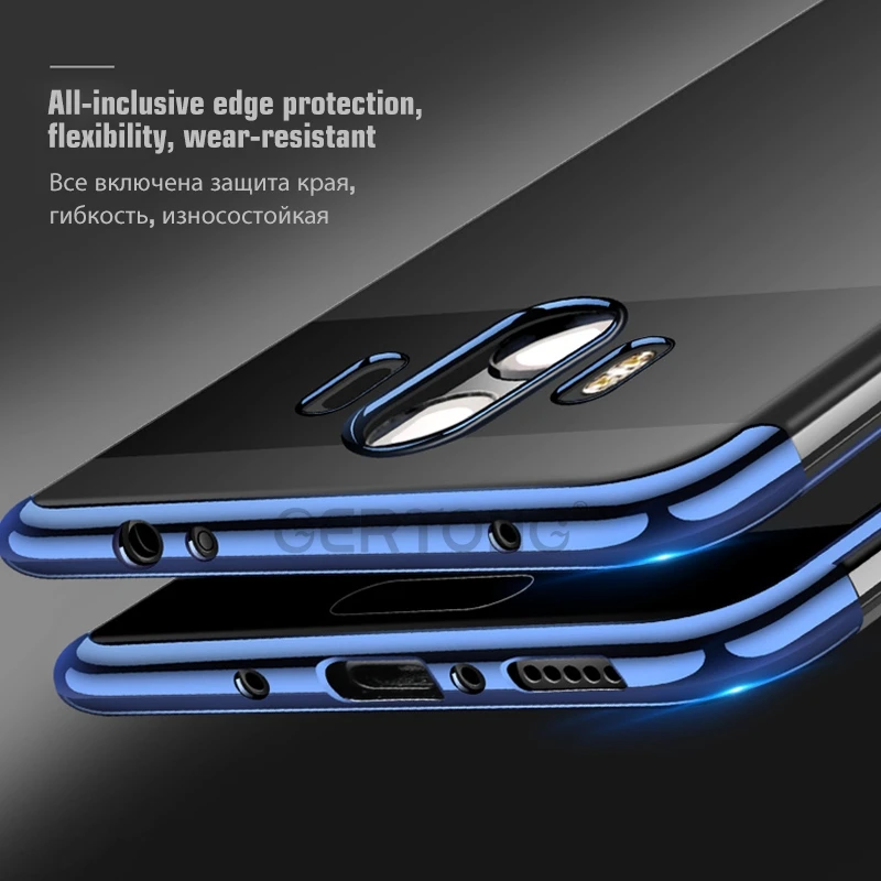 Прозрачный мягкий чехол из ТПУ для Huawei Honor 8X Max 8C 8 9 10 Lite с покрытием Note V10 V9 Play 7X