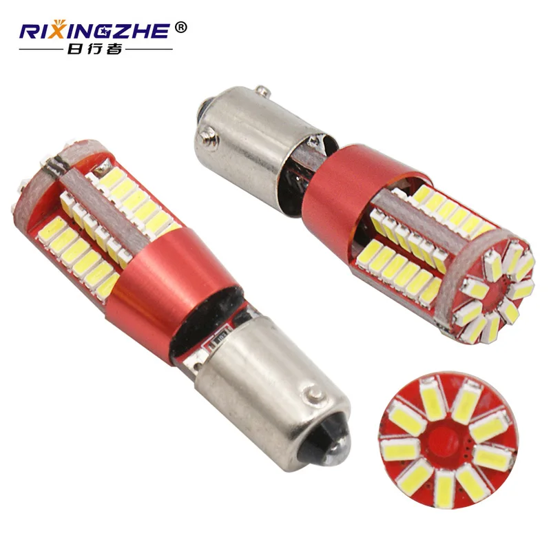 RXZ 1 шт. BA9S Bax9s Bay9s Canbus T11 T4W W6W H6W 3014 57SMD светодиодный ошибок светодиодный Клин дверь читать светильник лампа белый 12v