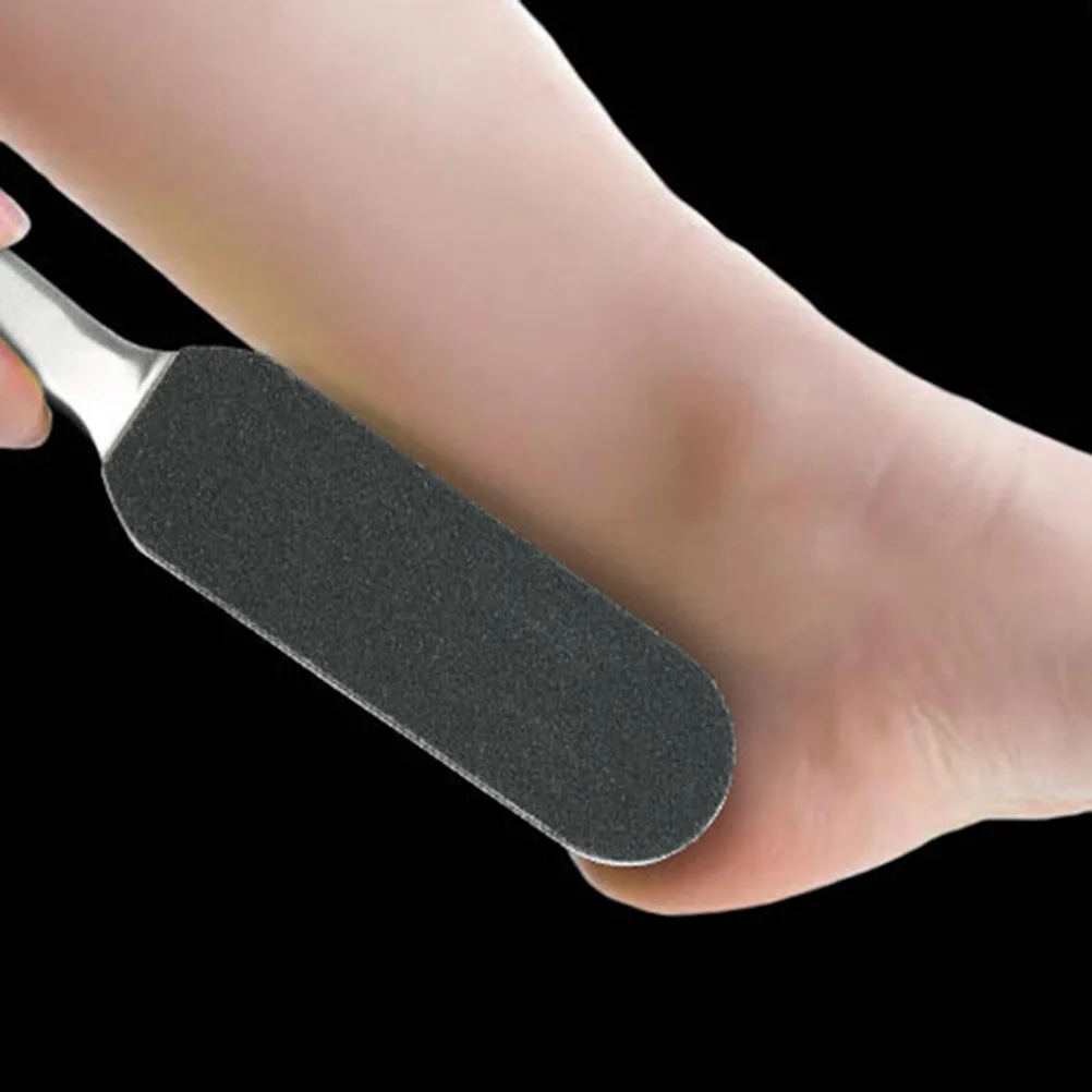 Многоразовый педикюрный пилочка для ног из нержавеющей стали для удаления мозолей и трещин с 10 листами абразивной бумаги