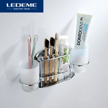 LEDEME держатель для зубных щеток для ванной комнаты семейный стакан для зубных щеток Держатель для стаканов хромированный стакан для ванной комнаты многофункциональный держатель L101