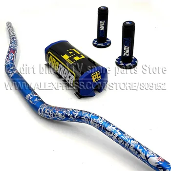 

1-1/8" Handlebar with Bar Pads PRO handle Grips For KTM CRF KLX Motorcycle Dirt Pit Bike ATV Quad Racing Bike