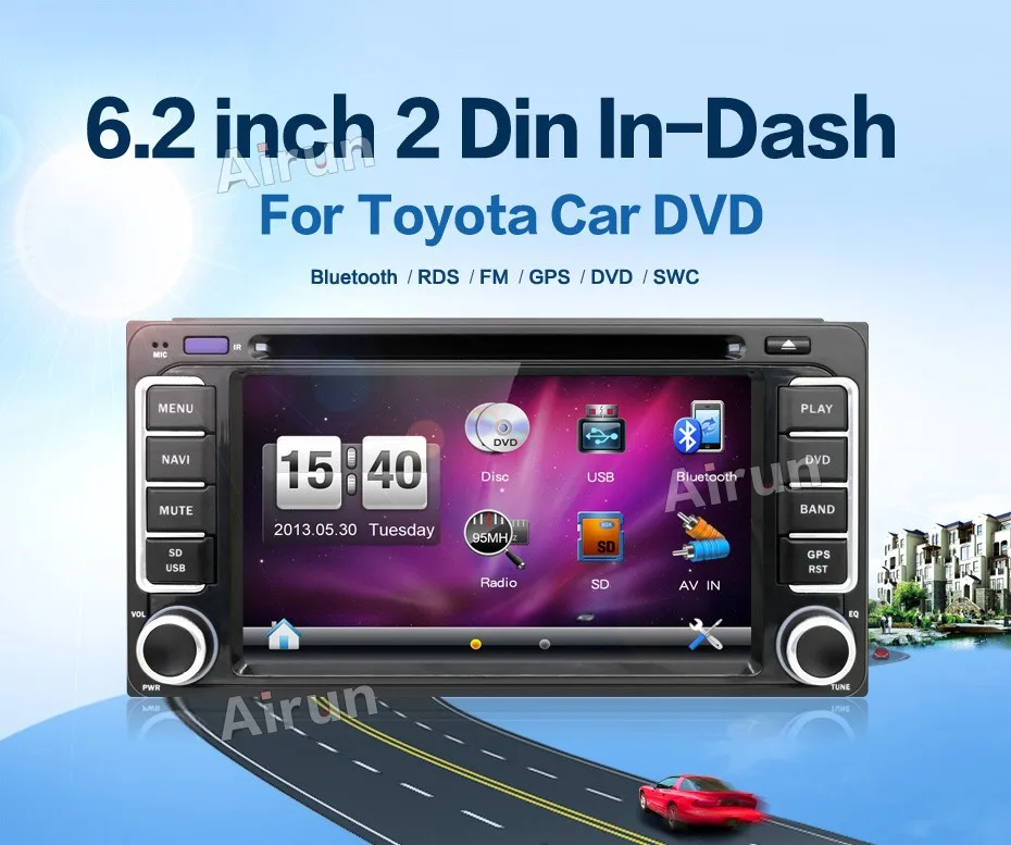 Best 2 DIN Car DVD GPS for Toyota Terios Old Corolla Camry Prado RAV4 Universal radio CD Radio Stereo Video In Car Multimedia Player 0