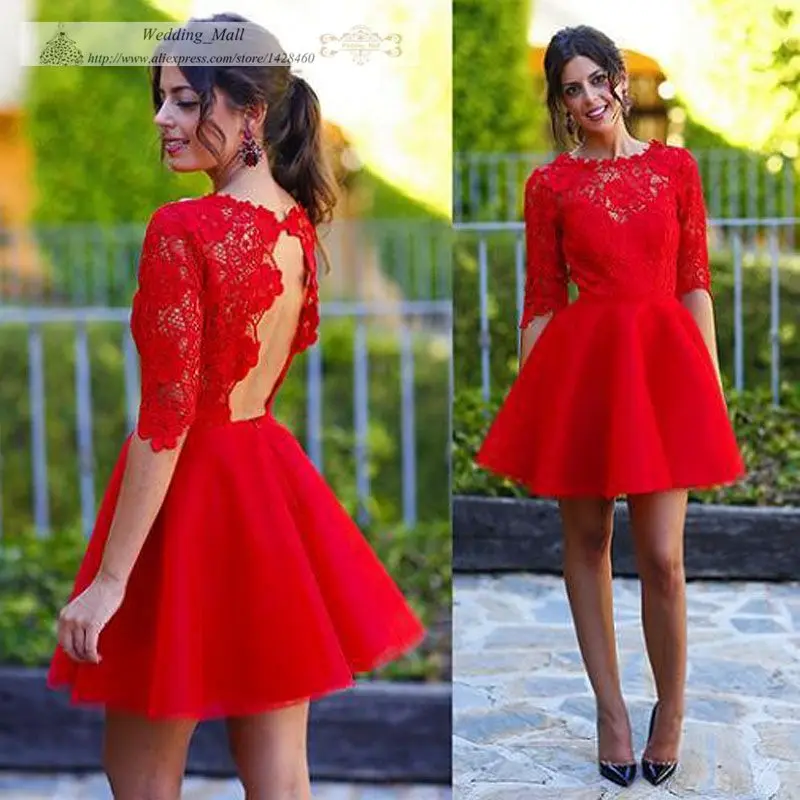 vestidos de formatura curto vermelho