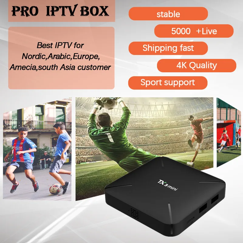 

Andoid TV Box TX3Min Amlogic S905W+1G/16G 2G/16G 4K 1 Year Nordic Israel PRO IPTV Subscription Smart TV BOX