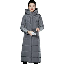 Hooded Long Winter Jacket Women Plus Size Cotton Padded Coat Parka