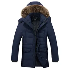 Men Padded Jacket Thicken Warm Parka Winter Quilted Jackets Male Hooded Long Sleeve Snow Parka Coat Outwear Halloween Fur Hood