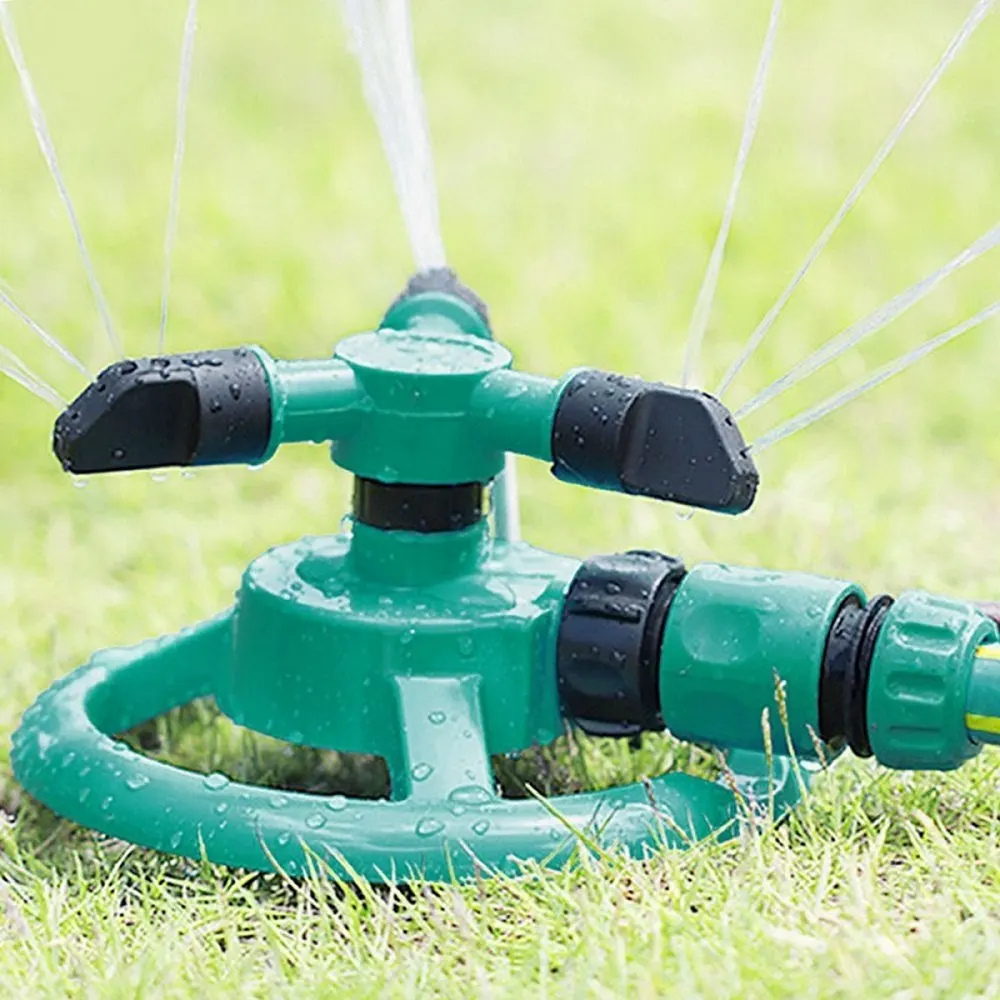 

Automatic Rotating Sprinkler Round Sprinkler 360 Degree for Lawn Garden Courtyard 12 Integrated Nozzle Three Fork Sprinkler Tool
