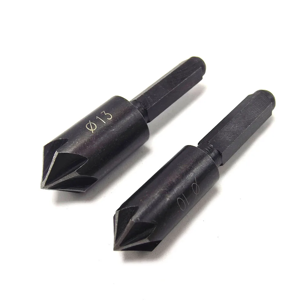 Buy 2pcs Gun Drill Bit Seven Flute Chamfer Reamer Hex