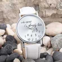 Relogio Femino Fabulous Fashion Women Men Leather Casual Watch Analog Quartz Wrist Watch relojes mujer women watches MAY10