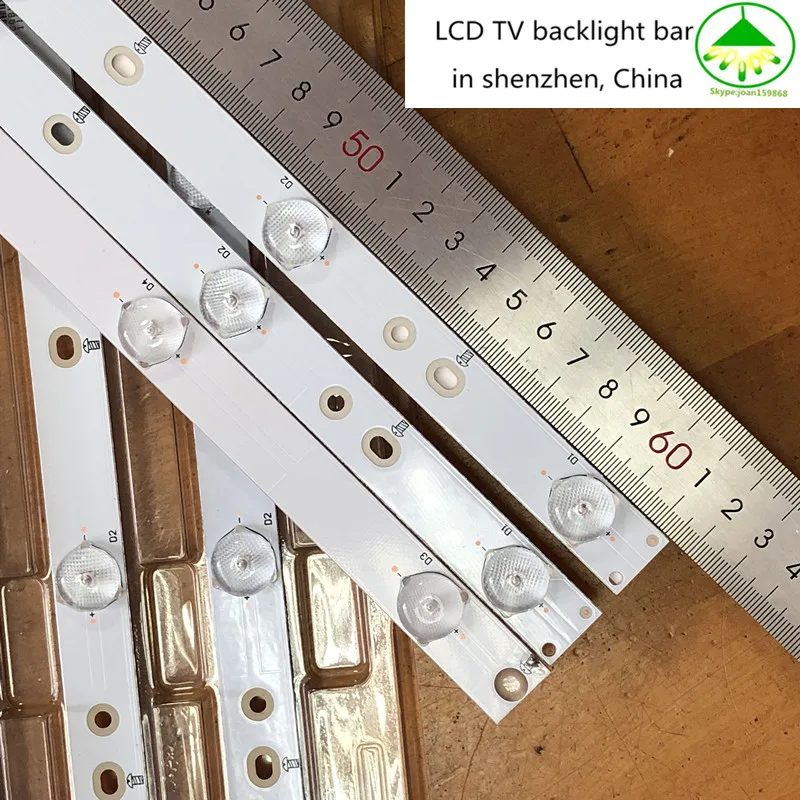 12 pcs/Lot 100%NEW 7LED 614mm TV LED backlight strips for BDM3201F 32PFK4309-TPV-TPT315B5 LBM320P0701-FC-2 TPT315B5