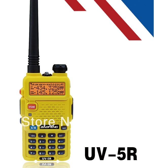 

BAOFENG UV 5R Yellow Color Dual Band Two-way Radio Free Earpiece Baofeng UV-5R walkie talkie UV5R portable ham radio for car