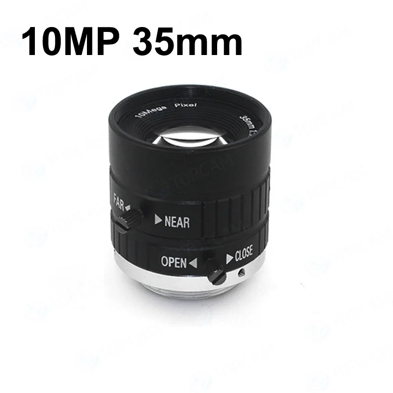 10MP 35mm 1:1.8 HD Fixed Manual IRIS Focus Zoom Lens C Mount for CCTV Camera Industrial Microscope | Безопасность и защита