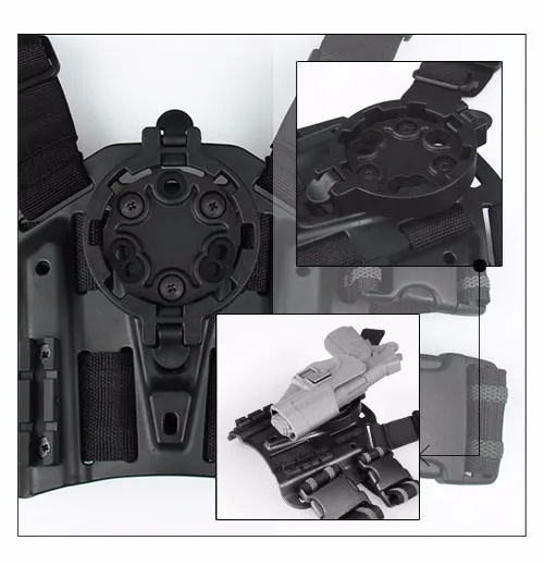 H010 360 Degree Angles Molle Holster-Platforms Mounting CQC Strike-Platform Adapter System (2)