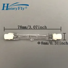 HoneyFly 10 шт J78 галогенные лампы энергии C J78 220 V 48 W 80 W 120 W 160 W R7S двухсторонняя нити прожектор кварцевые трубки