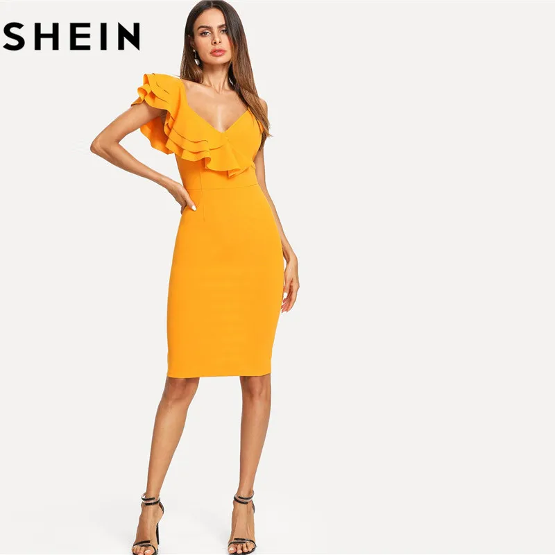 shein knee length dresses