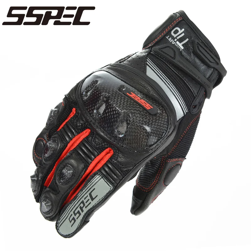 Motorcycle Gloves Moto GP Man's Genuine Leather Racing Glove Motocross Protective Gear Cycling Guantes Moto Luvas de motocicleta