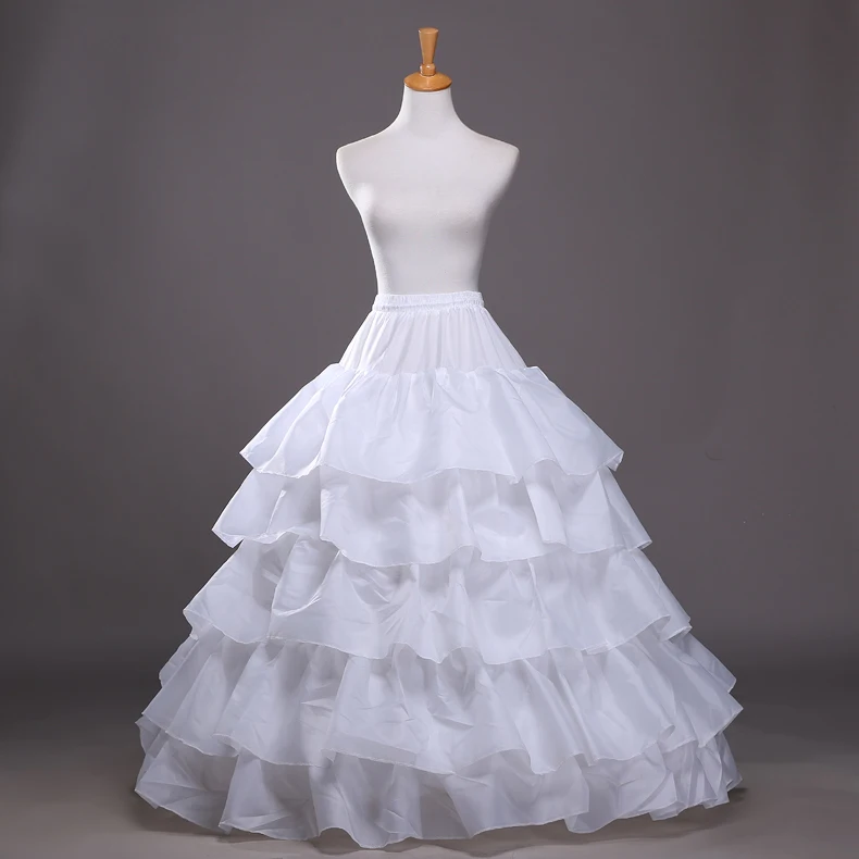 Free shipping New  High Quality White 6 Hoops Petticoat Crinoline Slip Underskirt For Wedding Dress Bridal Gown In Stock 2015