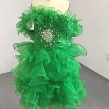 Настроить вызвало Камни маленьких Обувь для девочек Ritzee кекс Праздничное платье бисером трепал юбки Размер 12 месяцев-8 лет