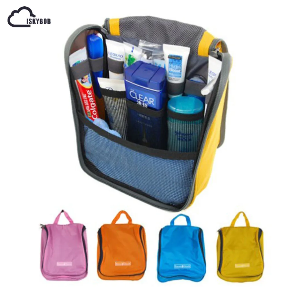 

New Functional Portable Cosmetic Make Up Bags Unisex Travel Toiletry Large Packing Organizers Wash Bag With Hook Handbag