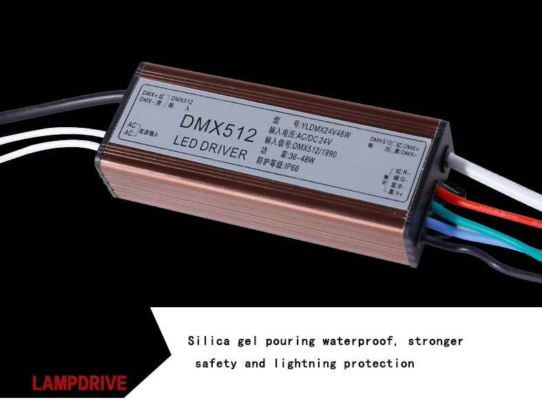 DC24V мощностью 10 Вт, 20 Вт, 30 Вт, 50 Вт RGB контройлер с управлением DMX Светодиодный прожектор светильник уличный светодиодный прожектор светильник поддержка DMX512 управления