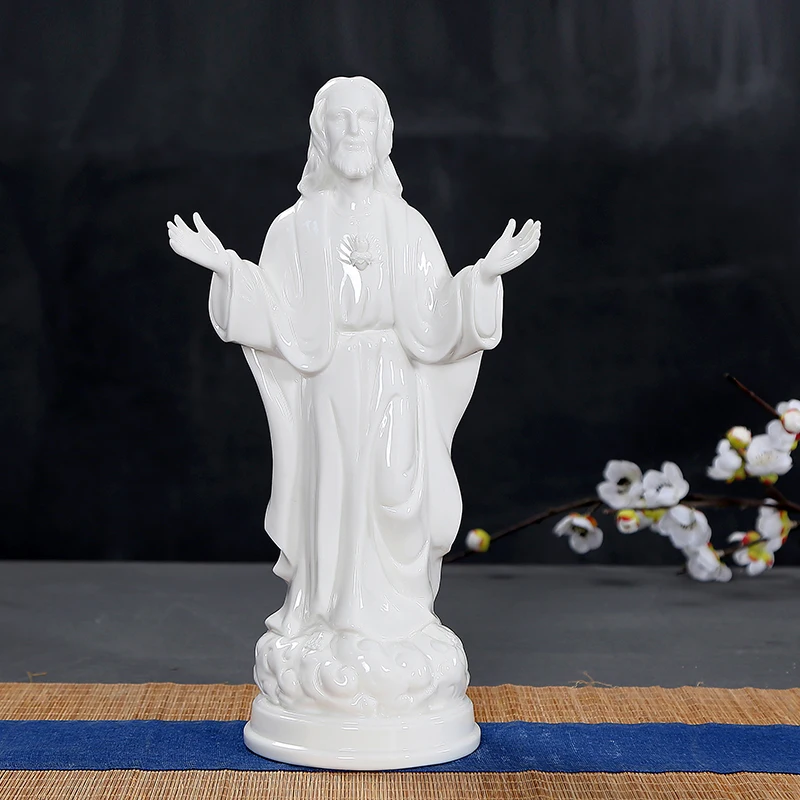 White Porcelain Jesus Statue