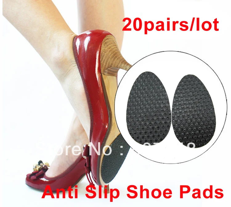20PAIRS/LOT Black Self Adhesive Non Slip Skid Grip Pads For Shoes Boots