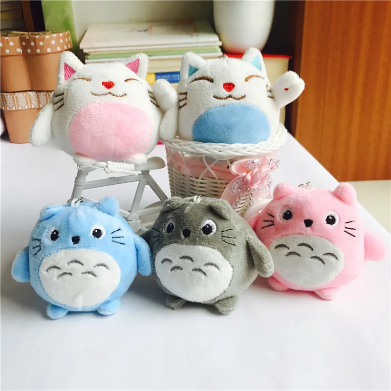 Lucky Cat мини подвеска с Тоторо плюшевая кукла милая панда брелок сумка украшение