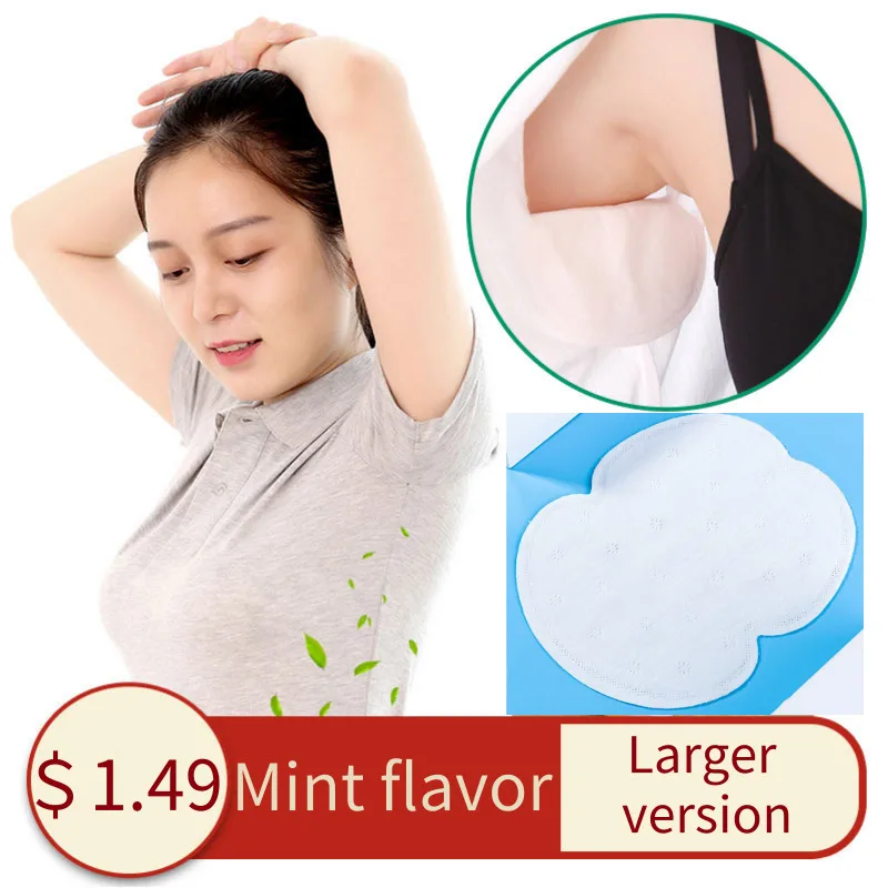 

10pcs Mint Underarm Sweat Pads for Deodorant Disposable Clothing Anti Sweat Armpit Absorbent Pads Summer Deodorants Shield Stic
