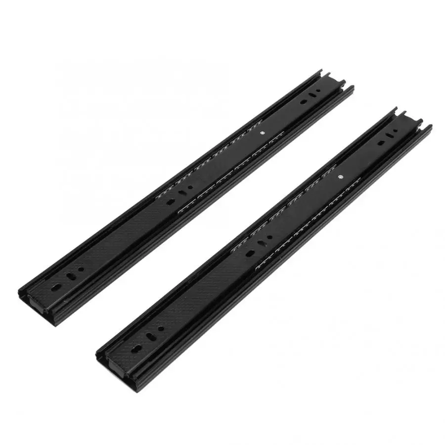 

3 Section Rail 16 Inch Ball Bearing Drawer Slides Glides Runners Damping Buffer Soft Close 40*4.5cm Rail