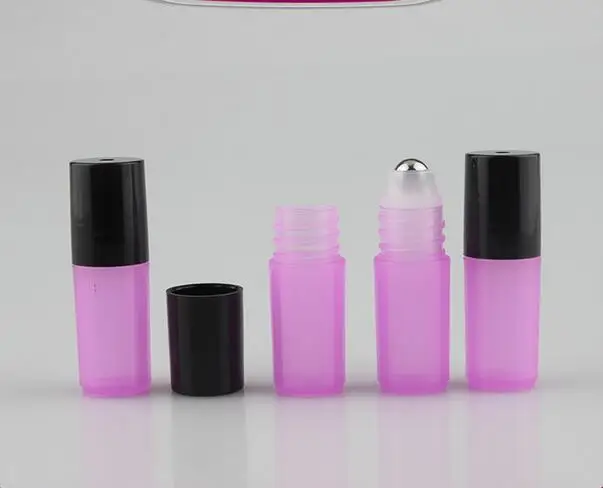 30/200pc 3ML Mini plastic roll on Bottle,steel ball Sample Vial,Small Essential Oil ball on bottle Lip oil subpackage wholesale