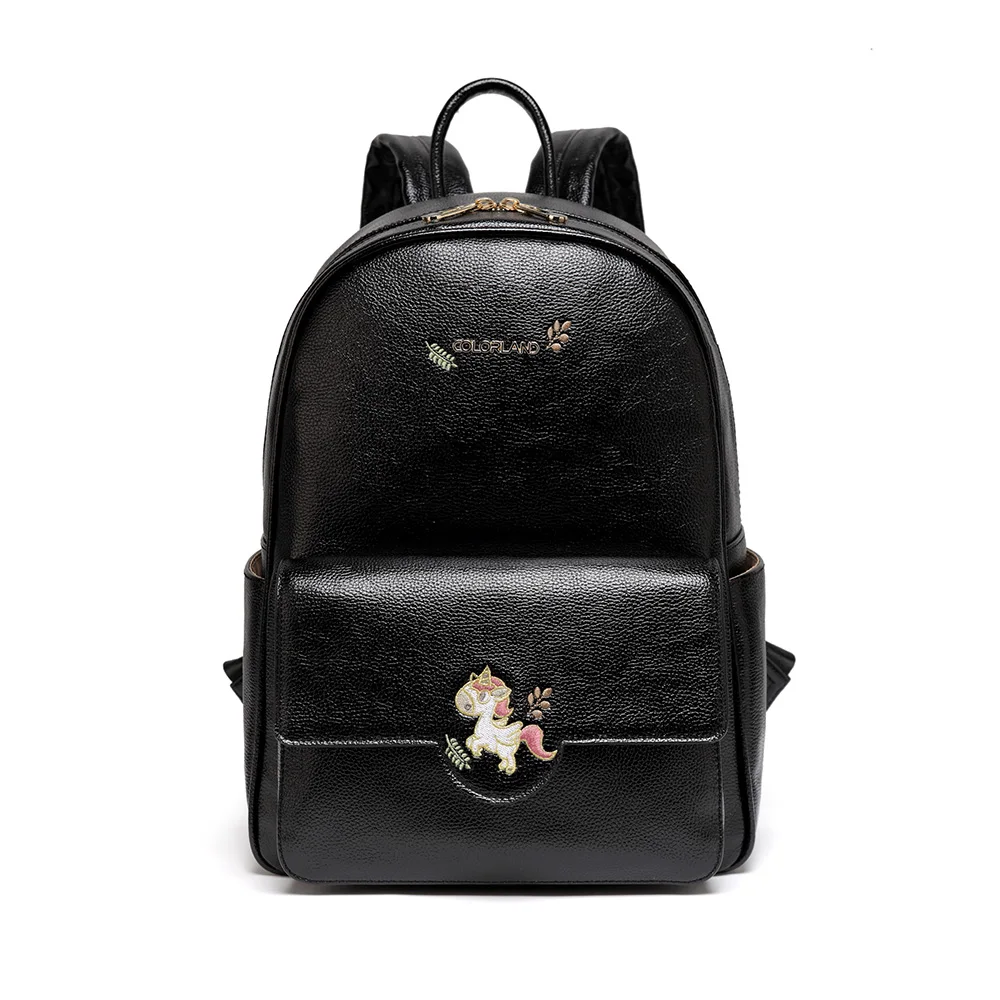 

COLORLAND Solid PU Diaper Bag Backpack Large Capacity Waterproof Maternity Nappy Bag Backpacks Travel Multifunctional Mother Bag